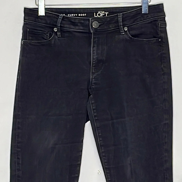 Loft Curvy Boot Black Jeans - Size 28 Tall - Picture 2 of 7